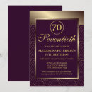 Search for purple gold birthday invitations Script
