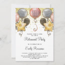 Search for pink white retirement invitations Modern