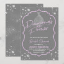 Search for diamond bridal shower invitations Pink
