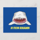 Search for shark cartoon postcards Cute