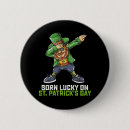 Search for lucky shamrock clover badges Leprechaun