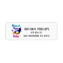 Search for birthday pool party return address labels Beach