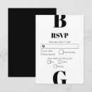 Search for monogrammed rsvp cards Minimalist