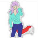 Search for fox girl stickers Illustration