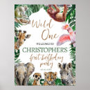 Search for animal birthday party posters Safari animals