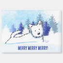 Search for dog christmas magnets Dog in snow