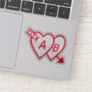 Search for cupids arrow stickers Red