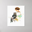 Search for cat canvas prints Woman