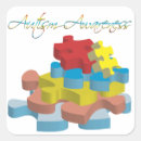 Search for autism puzzle stickers Awareness