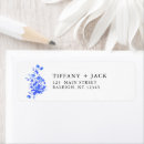 Search for floral bridal address stickers Blue