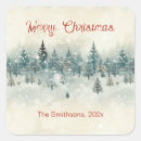 Search for snowy pines stickers Merry christmas