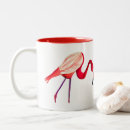 Search for bird art mugs Pink flamingo