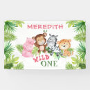 Search for safari birthday banners Pink