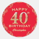 Search for happy 40th stickers Birthday party
