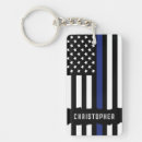 Search for the office key rings Thin blue line