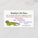 Search for pet reptile business cards Cartoon