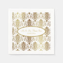 Search for gold and white wedding napkins Script