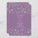 Search for lilac and silver wedding invitations Elegant