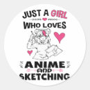 Search for japanese women stickers Anime
