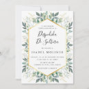 Search for green and gold bridal shower invitations Leaves