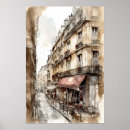 Search for paris street scene posters Watercolor