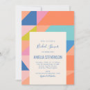 Search for blue and orange bridal shower invitations Modern
