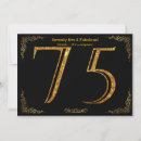 Search for womans 75th birthday invitations Gold