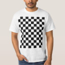 Search for black and white checkered tshirts Squares