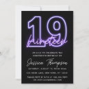 Search for purple 19th birthday invitations Nineteenth