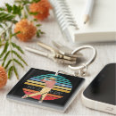 Search for retro wedding square key rings Black and white