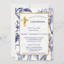 Search for modern confirmation invitations Blue
