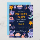 Search for cosmic birthday invitations Kids space party