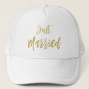 Search for just married hats Typography