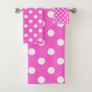 Search for pink white polka dot bath towels Whimsical