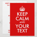 Search for keep calm birthday invitations Red