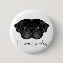 Search for pug love badges Dog lover