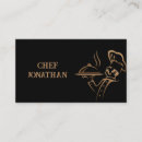 Search for chef business cards Gold