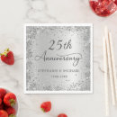 Search for 25th anniversary napkins Vow renewal
