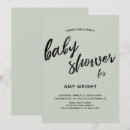 Search for sage green baby shower invitations Typography