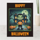 Search for frankenstein halloween cards Kids
