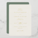 Search for cream and sage wedding invitations Gold