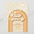Search for two groovy birthday invitations Retro