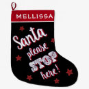 Search for black santa claus christmas stockings Red