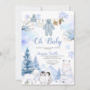 Search for arctic animals invitations Snowflakes