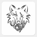 Search for white wolf stickers Black and white