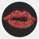 Search for red glitter lips stickers Black