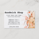 Search for sandwich shop business cards Food