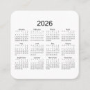 Search for calendar business cards 2026