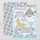 Search for mermaid shark birthday invitations Sibling