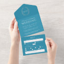 Search for teal blue and silver wedding invitations White